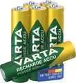 VARTA Batterien AAA, wiederaufladbar, 6 Stück, Recharge Accu Power, Akku, 800 mAh Ni-Mh, ohne Memory Effekt, vorgeladen, sofort einsatzbereit