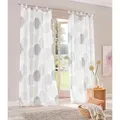 OTTO home Gardine Belem (1 St), Schlaufen, transparent, Voile, 1 oder 2 Schals, Vorhang, Fertiggardine, Kreise beige 140 cm x 225 cm