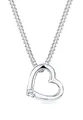 Elli Halskette Damen Herz Anhänger mit Kristall in 925 Sterling Silber