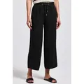 STREET ONE Stoffhose Style Emee Sommerhose mit elastischem Bund mit Tunnelzug schwarz 42