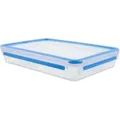 CLIP & CLOSE Frischhaltedose 2,6 Liter transparent/blau, rechteckig, Großformat