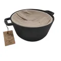 KRUSTENZAUBER Gusseisen Topf Brot Backen inkl. Gärkorb 26cmReibe OHNE DECKEL