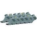 Caterpillar 12 Paar Sneaker Arbeit Socken Knöchelhöhe - Fersenzehenverstärkung - Fußgewölbestütze - Baumwolle (Grau Melange, 43-46)