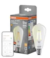 Osram SMART+ LED-Lampe Edison, E27 Kolbenform, Filament-Optik, warmweiß 2700 K, dimmbar, App-Steuerung, kompatibel mit Alexa und Google