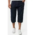 Indicode Cargoshorts Herren Nicolas Check Cargo Shorts Herrenshorts aus einer robusten Materialmischung blau S