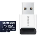 Samsung PRO Ultimate mit Cardreader (512 GB, microSDXC, U3, UHS-I) (MB-MY512SB/WW)