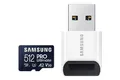 Samsung PRO Ultimate microSD-Karte + USB-Kartenleser, 512 GB, Für Smartphones, Drohne und Action-Cam , UHS-I U3, 200 MB/s Lesen, 130 MB/s Schreiben,‎ MB-MY512SB/WW