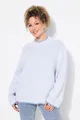 Ulla Popken Strickpullover Pullover Streifen Stehkragen Langarm
