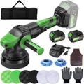 Poliermaschine Akku 21V mit 2x3Ah Akkus 900W Bürstenlosen Motor Exzenter Poli...