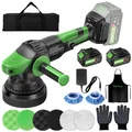 Poliermaschine Akku 21V mit 2x3Ah Akkus 900W Bürstenlosen Motor Exzenter Poli...