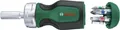Bosch Stubby Ratschen-Schraubendreher mit Bit Magazin, 6 Bits, magnetisch