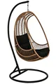 Dehner Hängesessel Venezia, ca. 197 x 82.5 x 101.5 cm, Stahl/Polyester, schwarz/beige