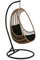 Dehner Hängesessel Geflecht-Hängesessel Venezia, 197 x 82.5 x 101.5 cm, Stahl/Polyester, Gemütlicher Hängekorb in moderner Geflechtoptik inkl. robustem Gestell