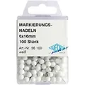 WEDO Stecknadeln Metall Weiß 100 Stück