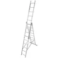 KRAUSE Vielzweckleiter "CORDA", 27 Sprossen, Aluminium - silberfarben