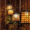 esotec Solar Deko-Lichterkette Samoa mit 8 Körbchen wetterfest outdoor 102800 - Schwarz/Braun