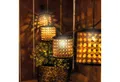 esotec LED Gartenleuchte Solarkette 8 Rattan-Körbchen 2,4m +Zuleitung 2m 2500K outdoor 102800, ON/OFF, automatisch EIN/AUS bei Dämmerung, LED fest integriert, 2500K warmweiß, Lampenkörbchen in Rattan-Optik