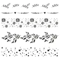 Clear Stamps Stempel Silikon Blumenmotive 102,5x97mm Bordüre Blumenranke Zweige
