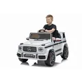 Mercedes Benz G63 Kinder Elektroauto 12V Kinderauto mit Fernbedienung - Weiß - Weiß