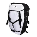 Red Loon wasserdichter Fahrrad Rucksack Fahrradrucksack 22L Pro weiß/schwarz - Rolltop Backpack mit Reflektorpunkten - Rucksack LKW-Plane reißfest aus superstrapazierfähigem Material