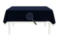 EXKLUSIV HEIMTEXTIL Gartentischdecke mit Fransen Tischdecke Classic Outdoor PVC Weichschaum rutschhemmend für Garten, Balkon, Terrasse 130x160 cm eckig blau
