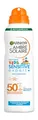 Garnier Sonnenspray LSF 50 für Kinder, Wasserfest und Sandabweisend, Ambre Solaire Kids Sensitive expert+ Anti-Sand Spray LSF 50+, 1 x 150 ml
