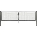 Doppeltor für Maschendraht- u. Fix-Clip Pro-Zaun Anthrazit-Met. 75 x 300 cm