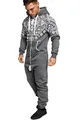 Amaci&Sons Herren Norweger Overall Jumpsuit Onesie Jogging Sportanzug Trainingsanzug Jogginganzug 3009 Anthrazit L