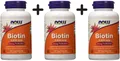 3 x NOW Foods Biotin, 5000mcg - 120 vcaps (125,89 EUR/kg)
