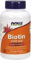 NOW FOODS, BIOTIN 5000mg Energieerzeugung 120 Veg. Kapseln SUPER PREIS
