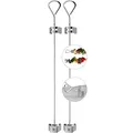 WMF BBQ Grillspieße Edelstahl 2-teilig, Spieße 46 cm, Schaschlikspieße mit Abstands-Clips, Cromargan Edelstahl, Fruchtspieße