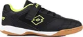 Lotto Lifes Kinder-Sportschuh-Indoorschuh-Hallenschuh WHIZZER K Schwarz-Weiß-Gelb, Farbe:schwarz, EU Größe:34