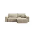 Ecksofa mit Schlaffunktion Mille , beige , Maße (cm): B: 257 H: 88