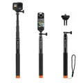 K&F CONCEPT MS22 Selfie Stick aus Kohlefaser,Unsichtbarer Selfiestick,Selfie-Stange,Extendable Handheld Pole Stick Monopod für Stativ und Action Kamera DJI Action Osmo Pocket 3 Insta360 X5/X4/X3