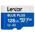 Lexar microSDXC Blue Plus UHS-I V30 Read 100MB/s mit SD Adapter 128 GB