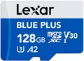 Lexar Blue Plus 128 GB MicroSD-Speicherkarte UHS-I mit SD-Adapter, bis zu 170 MB/s Lesen C10 / A2 / U3 / V30 microSDXC
