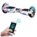 ROBWAY W1 Hoverboard | Elektroroller 700 Watt - 6,5 Zoll - 15 km/h - Bluetooth - LEDs - Soundeffekt - Smart Elektro Scooter - Jugendliche & Erwachsene