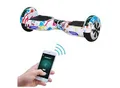 ROBWAY W1 Hoverboard für Erwachsene und Kinder, 6,5 Zoll, Self-Balance, Bluetooth, App, 700 Watt, LEDs (Weiß Bunt 2.0)