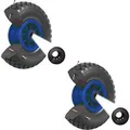 TRUTZHOLM 2x Sackkarrenrad PU Rad 260x85mm 3.00-4 75mm Zentrierte Nabe Durchmesser 20 mm Blau