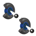 TRUTZHOLM 2X pannensicheres Sackkarrenrad 260x85mm Vollgummi 3.00-4 PU Ersatzrad für Sackkarre Rad Reifen 75mm Nabenlänge (Blau, zentrierte 75 mm Nabe)