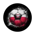 Fußball Polen Flagge Magnet rund EM 2024 Fanartikel Ball Sport Motiv Rot-Weiß Polen Länderfarben Ideal für Fußballbegeisterte