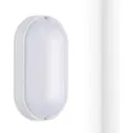 Oktaplex LED Ovalleuchte mit Durchgangsverdrahtung Base 9W 800lm IP65 Neutralweiß Kellerlampe Weiß