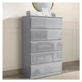 HTI-Living Sideboard Kenji 5 Schubladen Hochglanz Grau