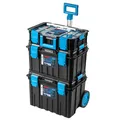 Högert Technik - 4 in 1 Kastenset, Satz Werkzeugkisten auf Rädern, Praktisch und Geräumig, Resistent Gegen Beschädigungen, Staubdicht, Robuste ABS-Verschlüsse, Modularer Aufbau - HT7G500