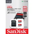 SANDISK Ultra mit Adapter (2-Pack) (64 GB, microSDXC, U1, UHS-I) (SDSQUAB-064G-GN6MT)
