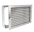 Lüftungsgitter Warmluftgitter WG 3523 ESG Edelstahl Hochglanz 350 x 230 Abluftgitter, Regulierbare Edelstahl Lamellen