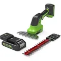 Greenworks POWERALL 24V Gras- und Strauchschere 2-in-1 - 2Ah Akku