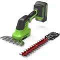 24v nożyce do przycinania trawy i żywopłotów greenworks g24shtk2 - zestaw ładowarka + akumulator 2ah - 1600607va