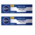2x 100ml Nivea MEN Protect & Care Rasiercreme schützt und pflegt trockene Haut
