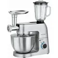 PROFICOOK 3-in-1 Knetmaschine Mixer Küchenmaschine Fleischwolf PC-KM 1189 - Silber